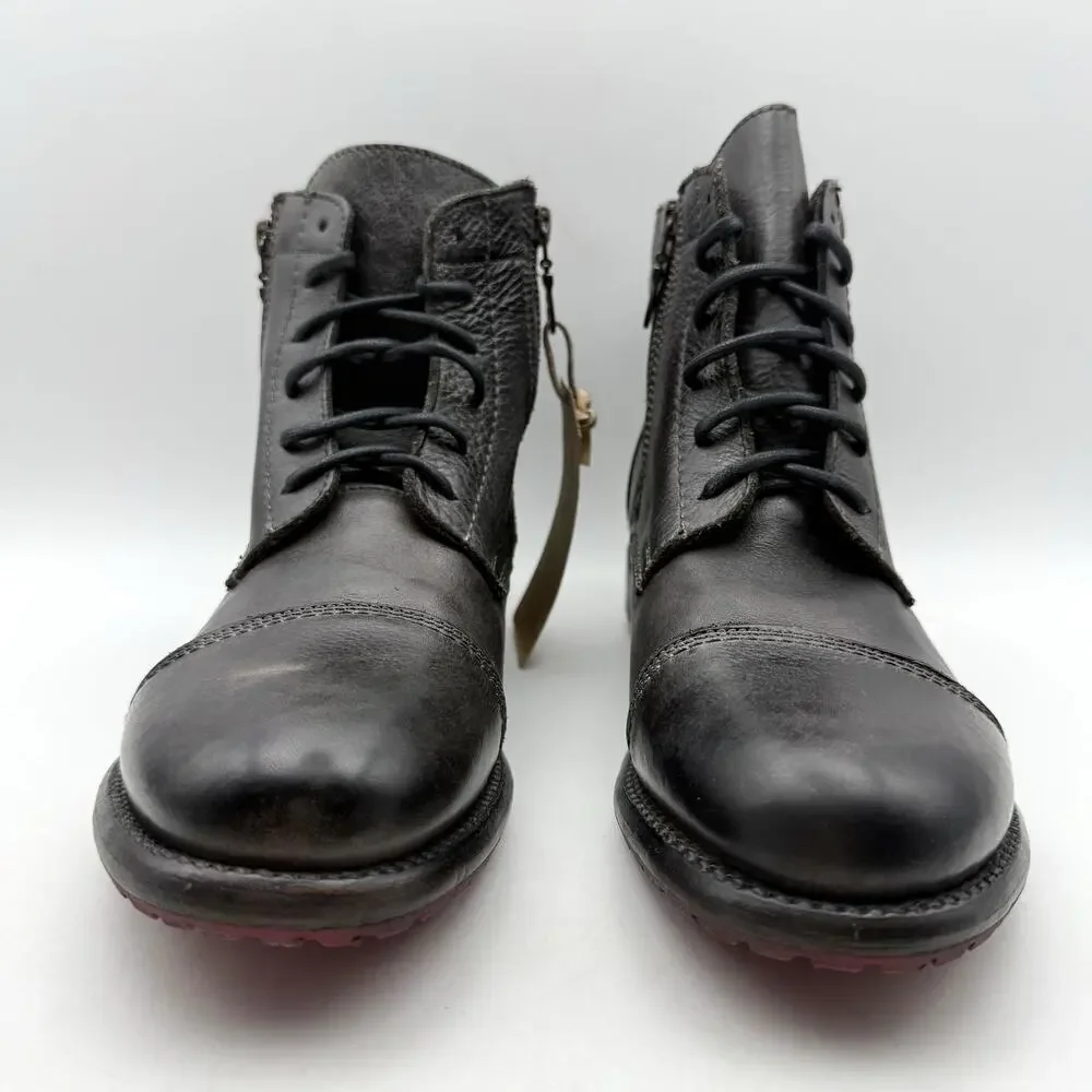 Bed Stu Womens Bonnie II Ankle Boots Size 8.5 EU 39 Black Leather NIB